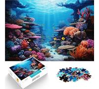 Rompecabezas Color the Great Barrier Reef de 2000 piezas para adultos, rompecabezas de 27.56 x 39.37 pulgadas, rompecabezas de tarjeta gris para adultos, regalos educativos, rompecabezas familiar