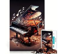 Rompecabezas Colorido de 1000 Piezas con diseño de Piano para Adolescentes Juguete Mental para Momentos de Paz Corte Premium Regalo artístico (50x75cm)