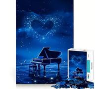 Rompecabezas Colorido de 1000 Piezas con Forma de Piano para Adolescentes, Juguete para ejercitar la Mente, Juego Relajante, Corte Premium, (50x75cm)