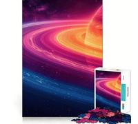 Rompecabezas Colorido de 1000 Piezas del Planeta Saturno para Adolescentes, Juguete de lógica para Jugar en Grupo, Corte de precisión, Regalo Original (50x75cm)