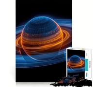 Rompecabezas Colorido de 1000 Piezas del Planeta Saturno para Adolescentes Juguete Intelectual para Disfrutar en Familia Corte de Calidad (38x52cm)