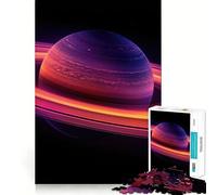 Rompecabezas Colorido de 1000 Piezas del Planeta Saturno para Adultos Fortalece la Memoria Tiempo de relajación Bordes limpios (50x75cm)