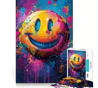 Rompecabezas Colorido de Caras sonrientes para Adultos, 1000 Piezas, Juguete para ejercitar la Mente, Divertido, Corte de precisión, 38x52cm
