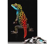 Rompecabezas Colorido de Leopardo Gecko, Premium, 100% Reciclado, Rectangular, para Mujeres y Hombres, 1000 Piezas (75 x 50 cm)