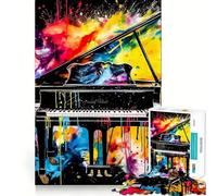 Rompecabezas Colorido de Piano para Adolescentes, 1000 Piezas, Rompecabezas Mental, Juego Casual y Relajante, Regalo conmovedor (50x75cm)