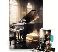 Rompecabezas Colorido de Piano para Adolescentes, 1000 Piezas, Rompecabezas Mental, Juego Casual y Relajante, Regalo conmovedor (38x52cm)