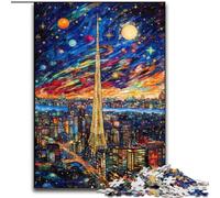 Rompecabezas Colorido de Tokio de 1000 Piezas para Adultos Juguete desafiante Cada Pieza es única Diversión Familiar y desafiante (50x75cm)