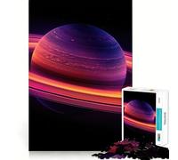 Rompecabezas Colorido del Planeta Saturno de 1000 Piezas para Adolescentes Refuerza la Memoria, Calma y relajación Bordes de Calidad (38x26cm)