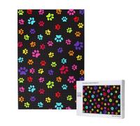 Rompecabezas Coloridos con Huellas de Perros y Gatos, 1000 Piezas, Juego de Rompecabezas desafiante para Adultos.