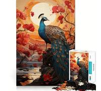 Rompecabezas Coloridos de Arte de Pavo Real para Adolescentes, 1000 Piezas, Juguete Mental, diversión y Entretenimiento, Corte Premium, Regalo Original (38x26cm)