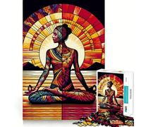 Rompecabezas Coloridos de Arte Pop de Yoga WPAP para Adolescentes,1000 Piezas,Juego Mental Divertido,conexión Limpia y fluida,Forma Atractiva de Pasar el Tiempo Libre (50x75cm)