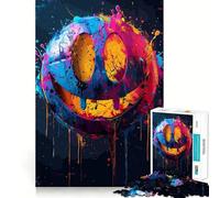 Rompecabezas Coloridos de Caras sonrientes y Divertidas para Adolescentes, 1000 Piezas, Rompecabezas Mental, Arte Relajante y Divertido para armar, Regalo Encantador 38x26cm