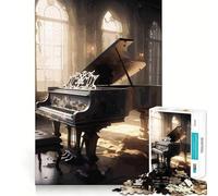 Rompecabezas Coloridos de Piano de 1000 Piezas para Adultos, Juguete de lógica, Tiempo Libre, Bordes Lisos, Regalo de Temporada (50x75cm)