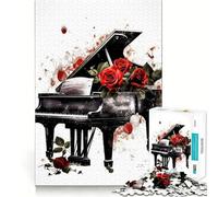 Rompecabezas Coloridos de Piano para Adolescentes, 1000 Piezas Fortalece la Memoria Pasatiempo Tranquilo Borde de Calidad Regalo Festivo (38x26cm)
