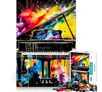 Rompecabezas Coloridos de Piano para Adultos, 1000 Piezas, Juguete de lógica Clara, pasatiempo Tranquilo, Corte Perfecto, Regalo Elegante (38x52cm)