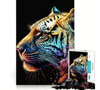Rompecabezas Coloridos de Tigres para Adolescentes, 1000 Piezas, Juguete Inteligente, Juego Relajante, Corte Suave, Regalo increíble 38x52cm