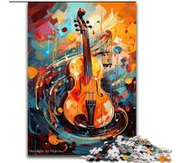 Rompecabezas Coloridos de violín para Adultos y Adolescentes Un Juego desafiante, Ideal para Regalar a Toda la Familia (26x38cm)
