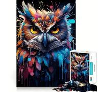 Rompecabezas con diseño de búho Salvaje para Adolescentes, 1000 Piezas, Juguete Intelectual, escapada Tranquila, Corte de Calidad, Regalo de Temporada (38x52cm)