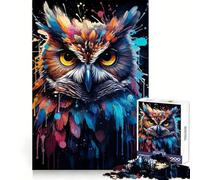 Rompecabezas con diseño de búho Salvaje para Adolescentes, 1000 Piezas, Juguete Intelectual, escapada Tranquila, Corte de Calidad, Regalo de Temporada (38x52cm)