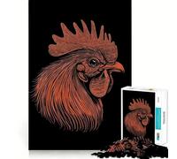 Rompecabezas con diseño de Cabeza de Gallo para Adultos, 1000 Piezas, para Fortalecer la Memoria, Divertido, de Calidad, Elegante y como Regalo (38x26cm)