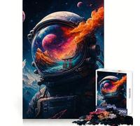 Rompecabezas con diseño de Casco de Astronauta,Paisaje y Espacio,1000 Piezas,Ideal para Adolescentes,ejercita la Memoria,entretiene y CREA Momentos de Ocio Bordes limpios (38x26cm)