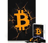 Rompecabezas con el símbolo de Bitcoin de 1000 Piezas para Adultos Fomenta la concentración, desarrolla la Capacidad y aprovecha Bien el Tiempo ¡Sorpresa navideña! (38x26cm)