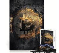 Rompecabezas con el símbolo de Bitcoin de 1000 Piezas para Adultos Fomenta la concentración, desarrolla la Capacidad y aprovecha Bien el Tiempo ¡Sorpresa navideña! (38x26cm)