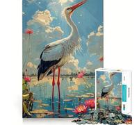 Rompecabezas con Estampado de cigüeña para Adolescentes, 1000 Piezas, Rompecabezas Mental, Divertido y Relajante, Regalo Encantador 38x26cm