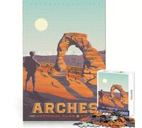 Rompecabezas con Estampado del Parque Nacional Arches, 1000 Piezas, para Mejorar la Memoria, diversión sin estrés, Corte de precisión, Regalo navideño (50x75cm)
