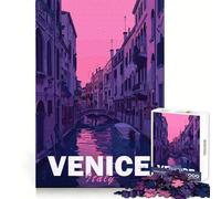 Rompecabezas con estética de Venecia para Adolescentes, 1000 Piezas, estimulación cognitiva, relajación acogedora, Cierre Seguro, Regalo significativo (50x75cm)