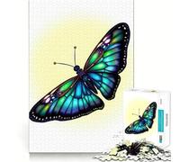 Rompecabezas con ilustración de Mariposa Vibrante,1000 Piezas,Juego de concentración Mental,diseño de Ajuste Huecos,desafío Cerebral Interactivo para el hogar (38x26cm)
