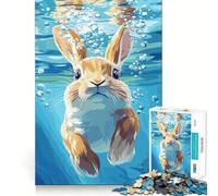Rompecabezas con ilustración de un Conejo bajo el Agua con Burbujas para Adolescentes 1000 Piezas Juguete para desarrollar la Capacidad de razonamiento Juego Relajante Corte preciso