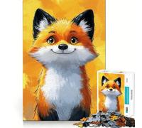 Rompecabezas con ilustración de un Zorro Sonriente, 1000 Piezas, para Adolescentes Juguete Inteligente para el hogar Corte preciso Regalo Original 38x26cm
