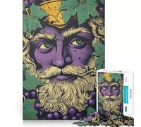 Rompecabezas con ilustración del Dios del Vino,1000 Piezas,Juego de Memoria Cerebral, Corte láser,Actividad Absorbente para Noches tranquilas (38x52cm)
