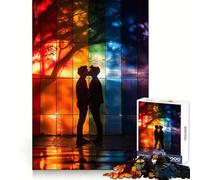 Rompecabezas con la Bandera del Orgullo Gay, 1000 Piezas, para Adolescentes Juego de ingenio, Tiempo de Paz, 50x75cm