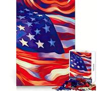 Rompecabezas con la Bandera Estadounidense y Rayas orgullosas para Adolescentes, 1000 Piezas, Juego de lógica, pasatiempo para el hogar, Corte preciso, Regalo para Festivales 38x52cm