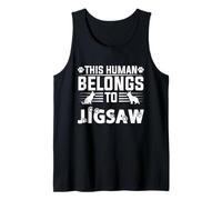 Rompecabezas con nombre de perro para regalo pertenece a perro mascota Camiseta sin Mangas