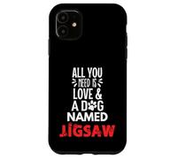 Rompecabezas con nombre de perro - ¡Todo lo que necesitas es amor! Carcasa para iPhone 11