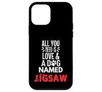 Rompecabezas con nombre de perro - ¡Todo lo que necesitas es amor! Carcasa para iPhone 12 mini