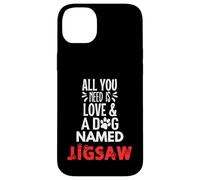 Rompecabezas con nombre de perro - ¡Todo lo que necesitas es amor! Carcasa para iPhone 14 Plus