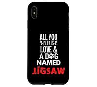 Rompecabezas con nombre de perro - ¡Todo lo que necesitas es amor! Carcasa para iPhone XS Max