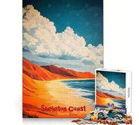 Rompecabezas con póster artístico de Skeleton Coast para Adultos, 1000 Piezas Fortalece la Memoria Divertido y Relajante Bordes de Calidad Un Regalo Encantador 38x52cm