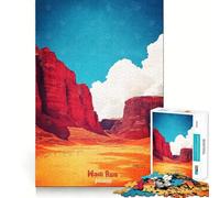 Rompecabezas con póster artístico de Wadi Rum Jordania 1000 Piezas diversión Calidad Profesional Ideal para ejercitar la Mente Actividad Mental (38x52cm)