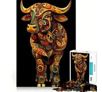 Rompecabezas con póster artístico Original de Toro para Adultos, 1000 Piezas, Juguete para ejercitar la Mente, Divertido y Relajante, Regalo navideño (38x26cm)