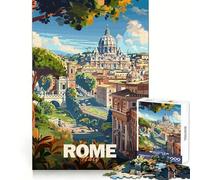 Rompecabezas con póster de la Ciudad de Roma para Adolescentes, 1000 Piezas, Juguete para desarrollar la Mente, diseño de Entretenimiento Suave, Regalo Premium (50x75cm)