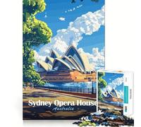 Rompecabezas con póster de la Ópera de Sídney para Adolescentes, 1000 Piezas, Juguete cognitivo, pasatiempo Tranquilo, Borde Premium, 38x52cm