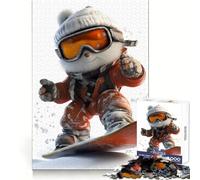 Rompecabezas con póster de Mascota de Snowboard para Adultos, 1000 Piezas, Rompecabezas de ingenio, Juego de construcción de imágenes para el hogar, Regalo de cumpleaños (50x75cm)