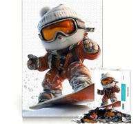 Rompecabezas con póster de Mascota de Snowboard para Adultos, 1000 Piezas, Rompecabezas de ingenio, Juego de construcción de imágenes para el hogar, Regalo de cumpleaños (50x75cm)