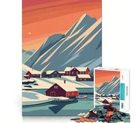 Rompecabezas con póster de Svalbard para Adultos, 1000 Piezas, Juguete Inteligente, vínculo Familiar, Corte preciso, Regalo de Temporada 38x52cm