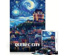 Rompecabezas con póster de Viaje a la Ciudad de Quebec, Canadá, para Adolescentes, 1000 Piezas, Juguete Intelectual, Escape Tranquilo, Corte de Calidad, Regalo de Temporada (38x52cm)